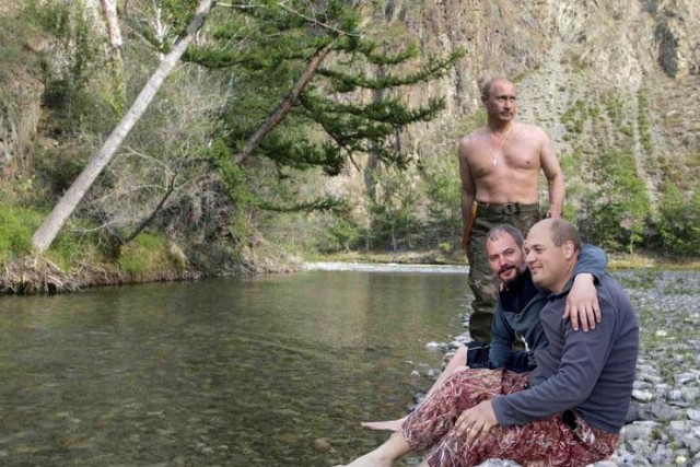 Фотожаба: С кумом на речке