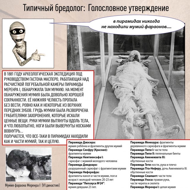 Древний Египет в голословных утверждениях