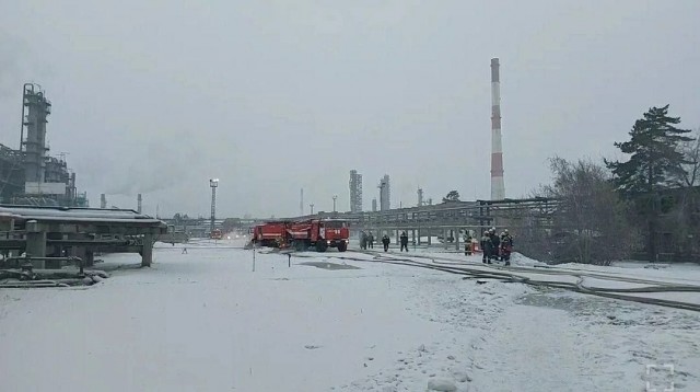 Взрыв на НПЗ в Ангарске