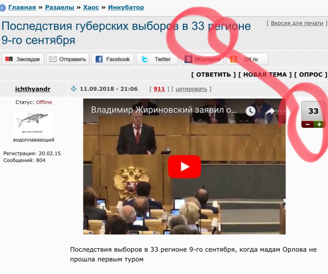 Последствия губерских выборов в 33 регионе 9-го сентября