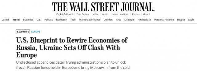 ❗️США направили Европе предложения по возвращению России в мировую экономику — The Wall Street Journal