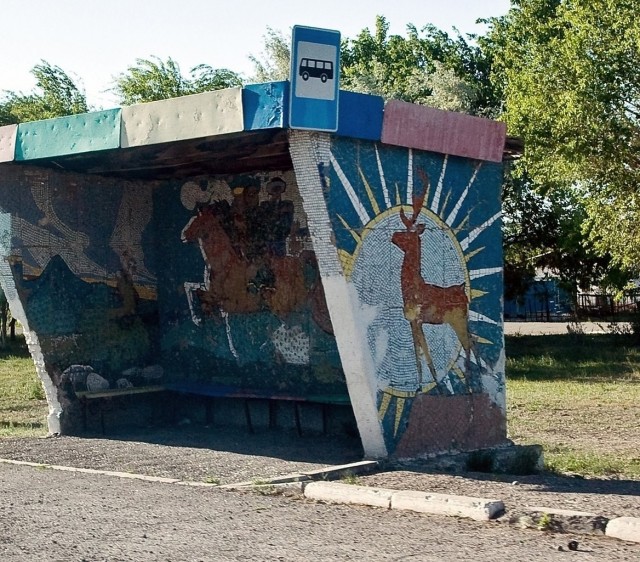 Автобусная остановка в СССР, 60-е годы