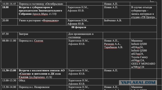 Кандидат от КПРФ Харитонов затребовал себе 2 Infinity QX80 и жратву из самого дорогого ресторана города «Формаджио»