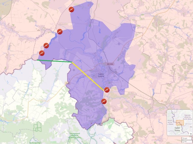 ВС РФ осталось 11 километров до полного окружения Суджи в Курской области