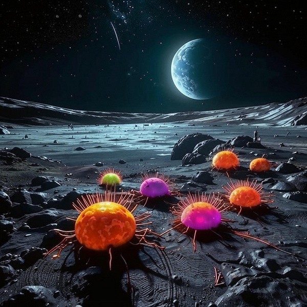 Новое исследование показало, что земные микробы могут существовать в суровых условиях на полюсах Луны