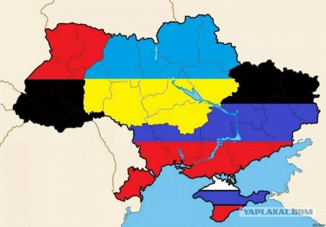 На Украине неизвестные вывешивают баннеры с фразой "Да, мы один народ".