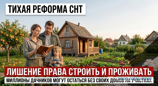 Идет тихая реформа СНТ, которая лишает права строить и проживать на участках