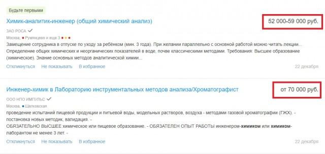Зарплаты в Москве и других регионах на одни и те же вакансии