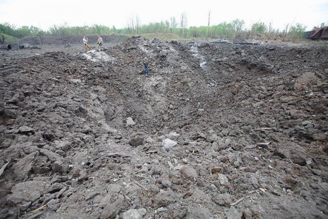 Мощнейший взрыв на окраине Донецка 16.06.15