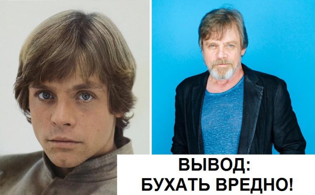 Герои Star Wars тогда и сейчас.