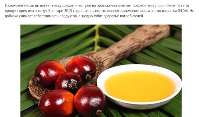 Как России слезть с «пальмы»: Почему вместо нормальных молочных продуктов нам предлагают суррогаты на основе пальмового масла