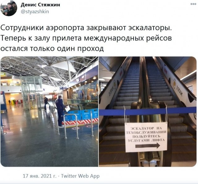 В международной зоне прилёта Внуково установили ширму