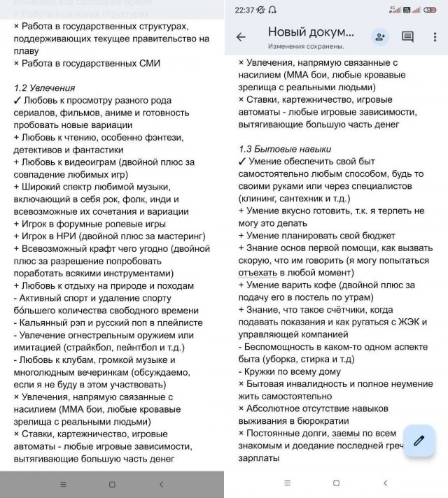 Требования к молодому человека от юной нимфы