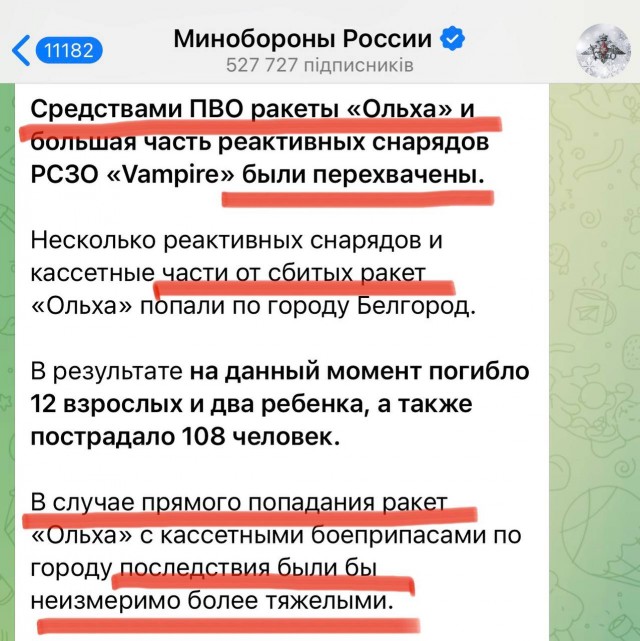 Ракетный удар по территории Украины