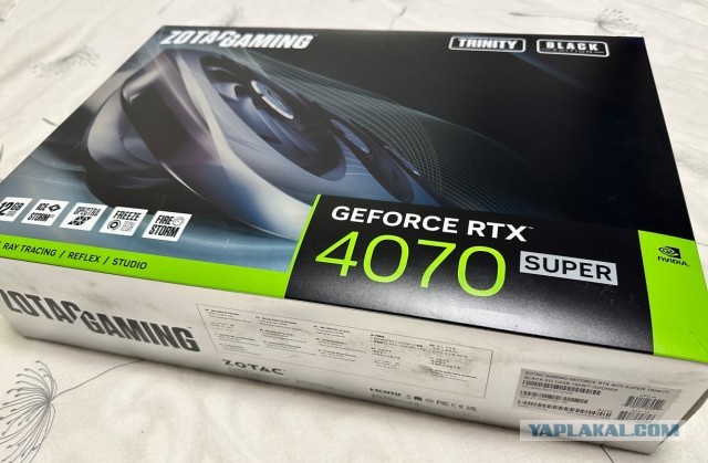 Видеокарта Zotac GeForce RTX 4070 super Trinity Black Edition (новая)