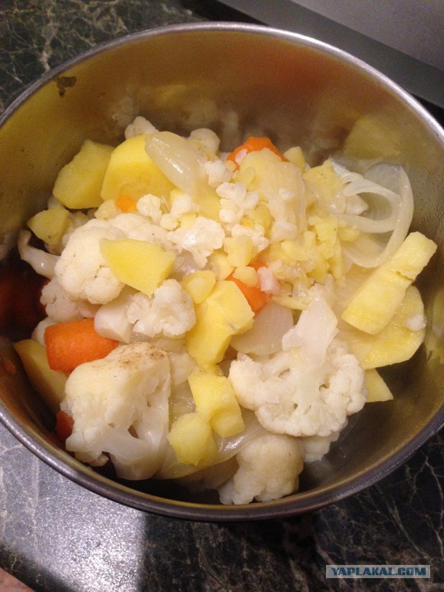 Крем суп с "крутонами"