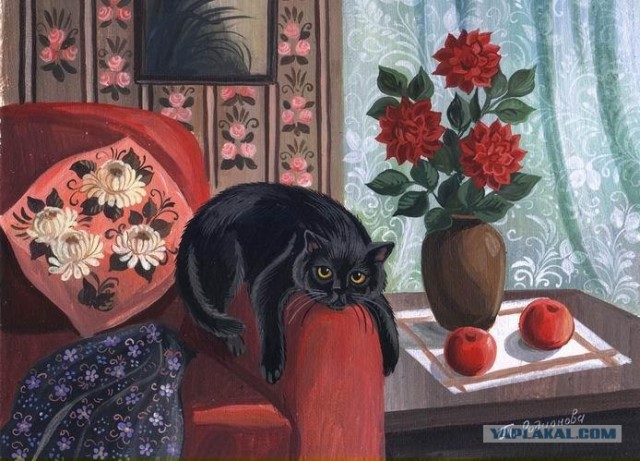 Рисованный котовторник