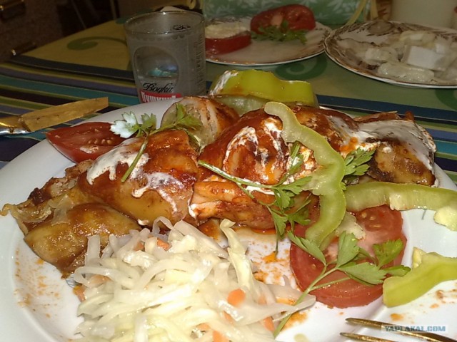 Фаршированный кальмар по Дженибековски.