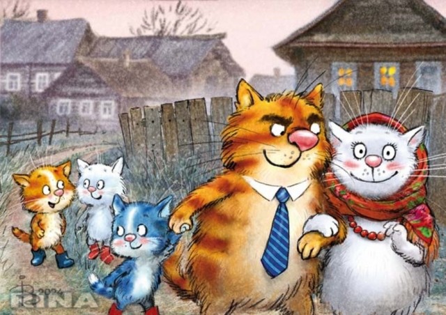 Коты минской художницы Рины Зенюк. 2025 год