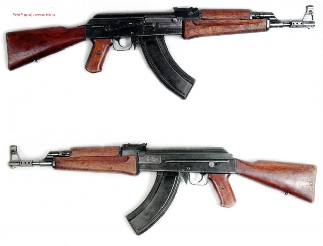АК-74 и рельс