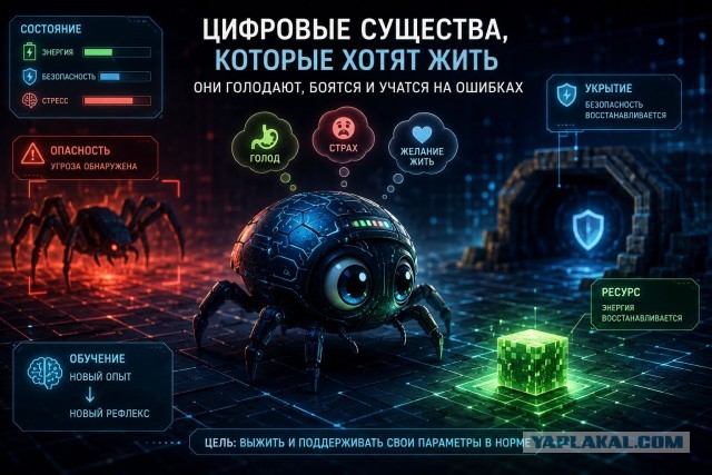 Живой код: про цифровых существ, которым больно, страшно и хочется есть