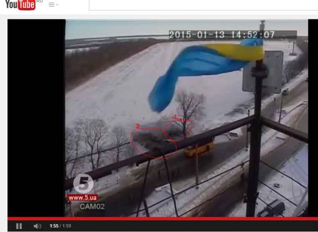 Видео разрыва градов.