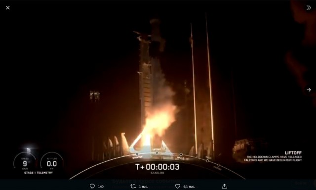 SpaceX запустила новую партию спутников ракетой Falcon 9
