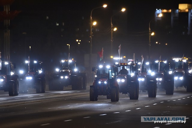 Минск. Ночная репетиция парада Победы