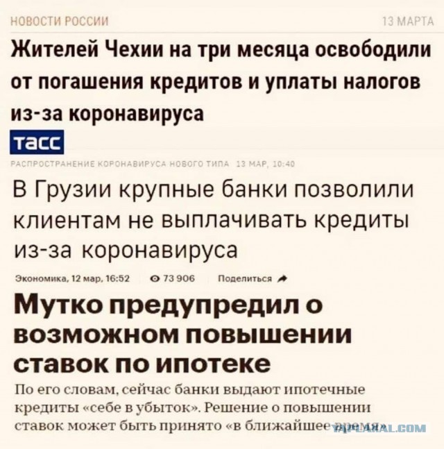 Вопрос про кредиты с Короновирусом