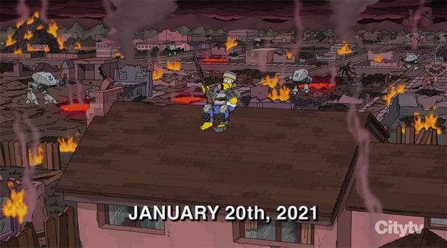 В новом выпуске «Симпсонов» показали начало 2021 года