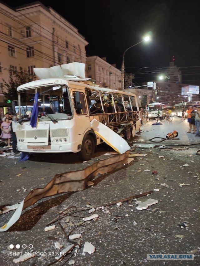 В Воронеже взорвалась маршрутка