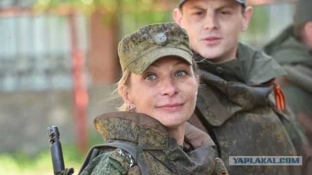 Момент "прилёта"в Донецке в прямом эфире.