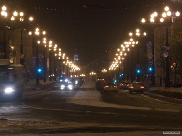 Россия ночью