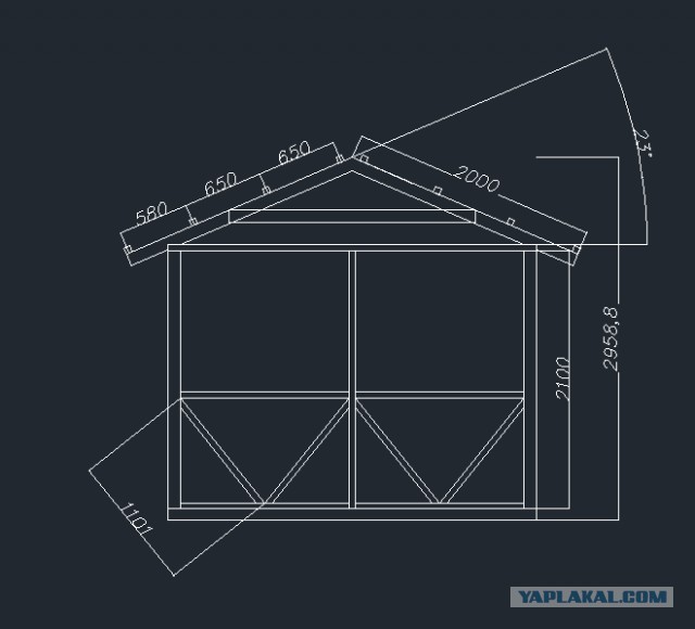 Схема крыши для беседки