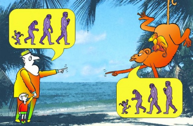17 сатирических иллюстраций, после которых появляются вопросы к эволюции