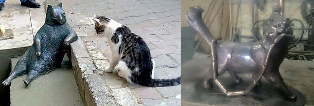 В Абакане установили памятник котам, ворующим сосиски