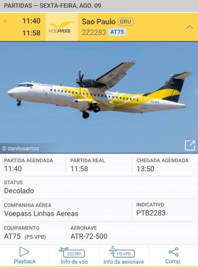 Крушение самолета ATR 72–500 в Бразилии, Сан-Паулу