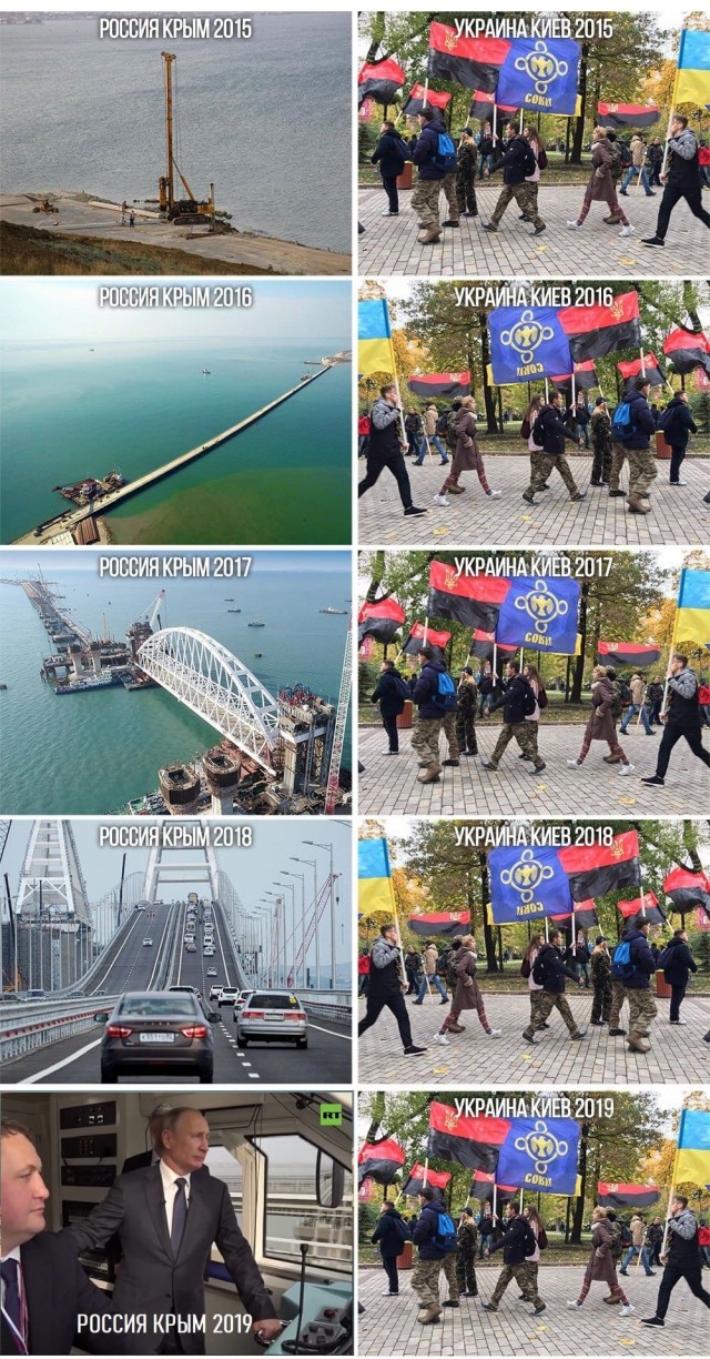Кот Мостик встретил первый пассажирский поезд на Крымском мосту