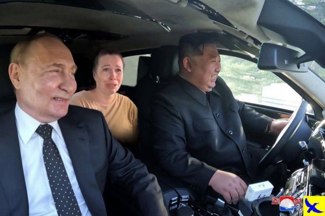 Поездка Путина и Ким Чен Ына на на Аурусе стала мемом в западных соцсетях
