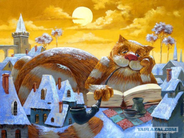 Забавные рисованные кошки
