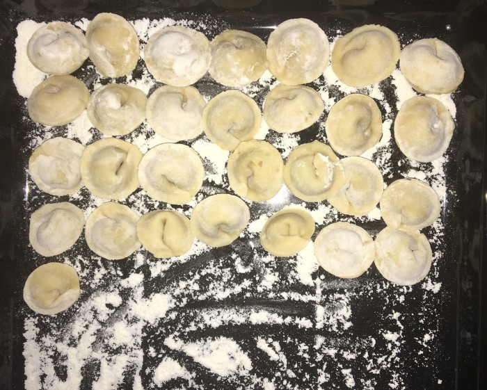 Тесто и мясо
