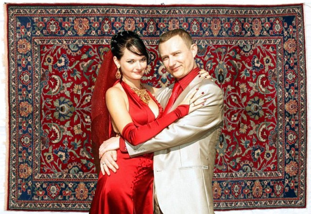 Романтический фон на свадебном фото