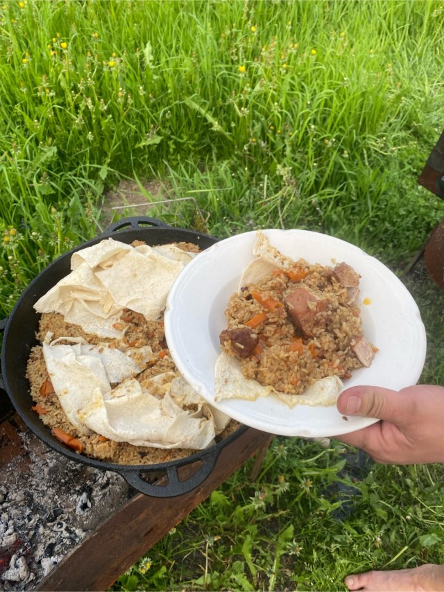 Рисовая каша со свининой