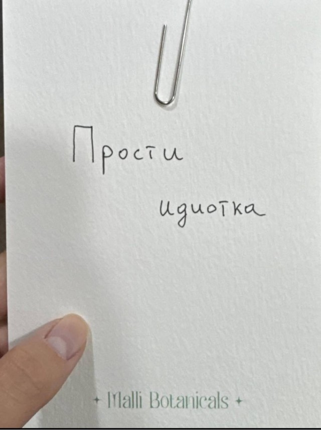 «Прости идиотка».