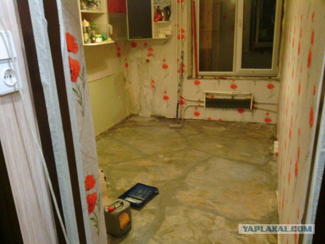 Замена пола в однокомнатной квартире