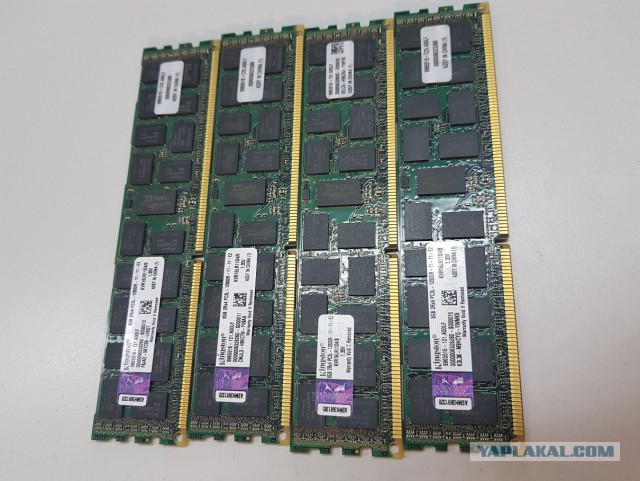 Продам 4 планки ECC ddr3 по 8gb