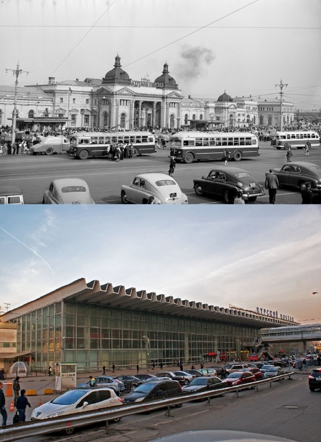 Москва тогда и сейчас. 10 фотографий показывающих как изменилась столица за последние десятилетия.