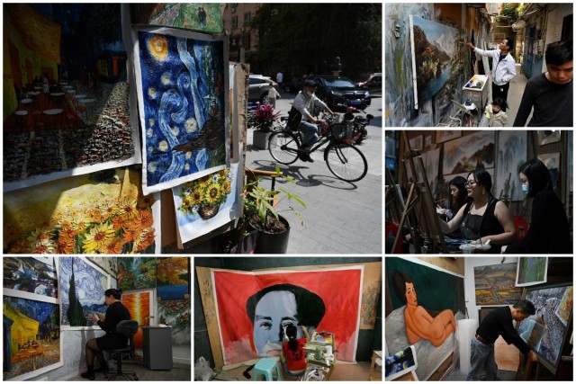 Китайская деревня Дафен, где процветал бизнес по производству копий произведений искусства