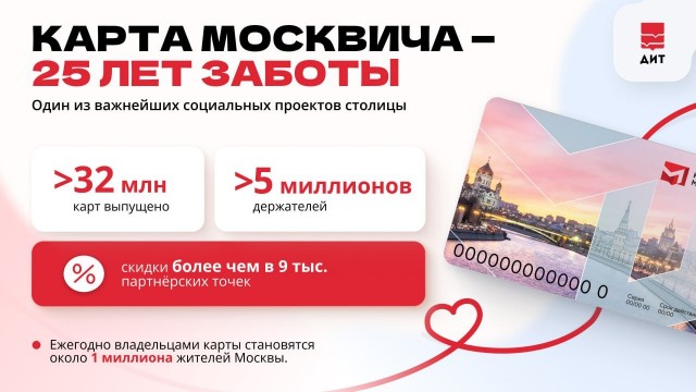 Карта москвича — 25 лет заботы!