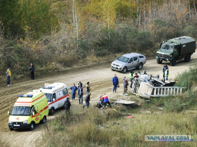 Страшная авария на ралли в Омске